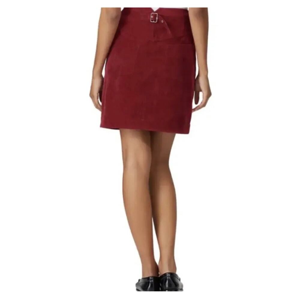 Rebecca Minkoff Brielle Red Corduroy Pocket Button Pencil Skirt Size 0 XS - Picture 4 of 11